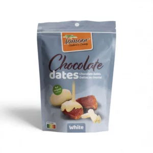 Datteln mit weißer Schokolade, 150 g